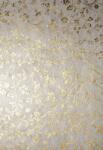  Hârtie decorativă flizelină ecru - flori aurii 58x90cm