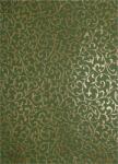  Hârtie decorativă verde măsliniu - dantelă aurie 56x76cm