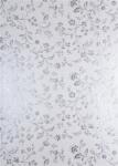  Hârtie decorativă metalizată albă - flori argintii 56x76cm