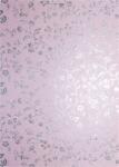  Hârtie decorativă metalizată roz închis - flori argintii 18x25 5buc