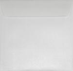  Plicuri perlă decorativă metalizată pătrate K4 17x17 HK Sirio Ice White alb 125g