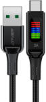 ACEFAST C7-04 USB-A - USB-C 60W, 1, 2m, display, kábel, fekete