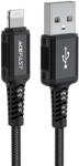 ACEFAST MFI USB - Lightning 1, 8m 2.4A, kábel, fekete