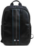 BMW Carbon & Blue Stripe backpack 16" laptop, laptop táska, fekete