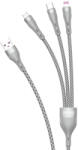 Dudao 3in1 USB-A - Lightning / microUSB / USB-C 65W, 1, 2m, kábel, szürke