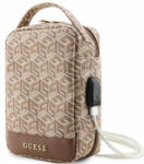 GUESS GUHBHGCFSEW Cable Bag Gcube Stripe, táska, barna