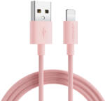JOYROOM Colorful S-2030M13 USB-A / Lightning 2.4A, 2m, kábel, rózsaszín