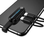 USAMS Adapter AU10 2w1 Lightning LED 2 x Lightning, adapter, fekete