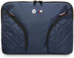 BMW Nylon Pockets & Metal Logo Sleeve 14" Laptop Bag, laptop táska, sötétkék