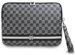 DKNY Sleeve DKCS14PVSHLK 14" Checkered Pattern Printed Stripes, laptop táska, fekete
