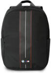 BMW Backpack BMBP15COMPVSKR 16" Nylon Red Stripe, laptop táska, fekete