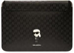 KARL LAGERFELD KLCS16SAKHPKK 16" fekete Saffiano Monogram Ikonik, laptop táska