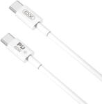 XO NB-Q190B PD USB-C - USB-C, 2m, 60W, kábel, fehér