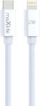 Maxlife MXUC-12 USB-C - Lightning, 1m, 27W, kábel, fehér