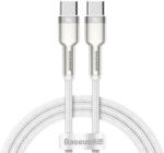 Baseus Cafule Series Metal Data USB-C - USB-C PD QC SCP 100W, 5A, 1m, kábel, fehér