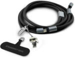 Karl Lagerfeld CBDY Ikonik Charm USB-C/USB-C Lanyard, kábel, fekete