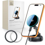 Tech-Protect MM25W-V8 QI2.2mAGNETIC MAGSAFE WINDSHIELD & DASHBOARD CAR MOUNT, 25W, vezeték nélküli töltő, fekete