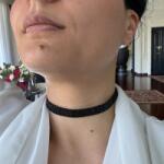 Ezera Colier choker lat elegant handmade Elian din margele Miyuki negru cu maro metalizat (CCKELI)