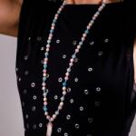 Ezera Colier Mala multicolor din margele de Larimar, Kunzit, Amazonit și Piatra Lunii (MALCOLOR)