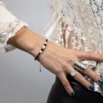 Ezera Bratara dama Shrey din pietre naturale de Spinel negru cu accesorii si sistem de inchidere din argint 925 (BDSHR925)