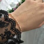 Ezera Bratara dama eleganta cu piatra soarelui Lila din argint placat cu aur 925 (BDELILA925)