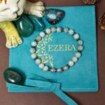 Ezera Bratara femei handmade din cristale de Amazonit, Estel, cu sfere de 6mm (BHMEST)