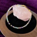 Ezera Bratara eleganta dama Salma din fluorit si argint placat cu aur 925 (BDESALMA925)