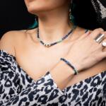 Ezera Colier choker Nirmay din pietre naturale de Sediment de Jasp, inchidere din argint 925 placat cu aur 14K (CCNIRM925)
