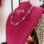 Ezera Colier Choker perle naturale Ayana cu cipsuri de scoici colorate si argint 925 (CAYAN925)