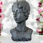 Ezera Colier choker Ella din cristale de Granat si Perle de Cultura cu argint 925 (CCELLAGP925)