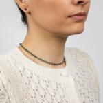Ezera Colier choker pietre naturale de Smarald fatetat Memphis cu sistem de inchidere din argint 925 (CCMEMP925)