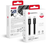 F-Energy Cafule Flat USB-C 5A 100W, 1, 2m, kábel, fekete