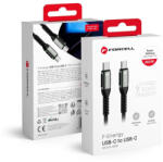 Forcell F-ENERGY C263 USB-C - USB-C QC4.0 PD Cafule 5A 240W, 3m, kábel, fekete