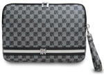 DKNY DKCS16PVSHLK 16" Checkered Pattern Printed Stripes, laptop táska, fekete