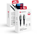 Forcell F-ENERGY C263 USB-C - USB-C QC4.0 PD Cafule 5A 240W, 1, 2m, kábel, fekete