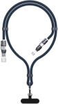 Dudao L20Max 65W 4 az 1-ben Cable Lanyard USB-C USB-C Lightning és USB-A adapterek, kábel, kék