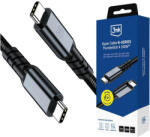 3mk Protection Hyper Cable N-SERIES USB-C - USB-C Thunderbolt 4, 2m, 48 V/5A 240W, kábel, fekete