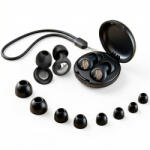 Tech-Protect QuietFit Silicone Earplugs Acoustic Filter Black, füldugó, fekete