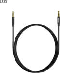 Dudao L12S AUX mini jack 3, 5mm 3 pólusú sztereó, 1m, kábel, fekete