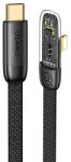 USAMS Iceflake Series SJ583USB01 USB-C - Lightning 20W, szögletes gyors töltés, kábel, fekete