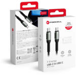 Forcell F-ENERGY C263 USB-C - USB-C QC4.0 PD Cafule 5A 240W, 0, 5m, kábel, fekete