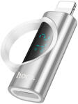 hoco. Lightning - USB-C digitális kijelző, 2.4A, 27W, UA32B, adapter, ezüst