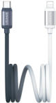 USAMS Bicolor Series SJ757 PD, 30W, USB-C/Lightning, 1, 2m, kábel, fekete-fehér
