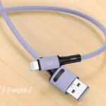 USAMS U52 Lightning 2A Fast Charge, 1m, kábel, lila