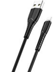 USAMS U35 Lightning 2A Fast Charge, 1m, kábel, fekete