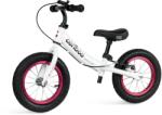 MOVINO Bicicletă de echilibru pentru copii MOVINO Cariboo ADVENTURE cu frână, roți gonflabile 12' ' , alb-roz