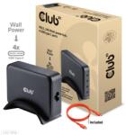 Club 3D Încărcător de călătorie Club3D 240W tehnologie GaN, 4xUSB-C, suport PPS + PD 3.1 (CAC-1918)