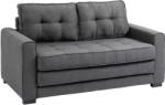 HOMCOM Canapea Extensibilă din Material Textil 2 Locuri cu Capitonaj și Arcuri, 151x75x85 cm, Gri | Aosom Romania (839-233GY) Canapea