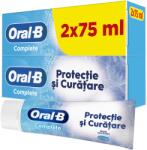 Oral-B Complete Protect & Clean fogkrém, antibakteriális cinkkel és hosszan tartó frissesség technológiával, 2 az 1-ben kiszerelés, 2x75 ml