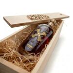 Bumbu Pachet Cadou Cutie Lemn Personalizata Rom Bumbu Original 40%, 0.7L